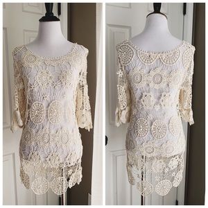 SOLD—-Grace and Lace Crochet Top